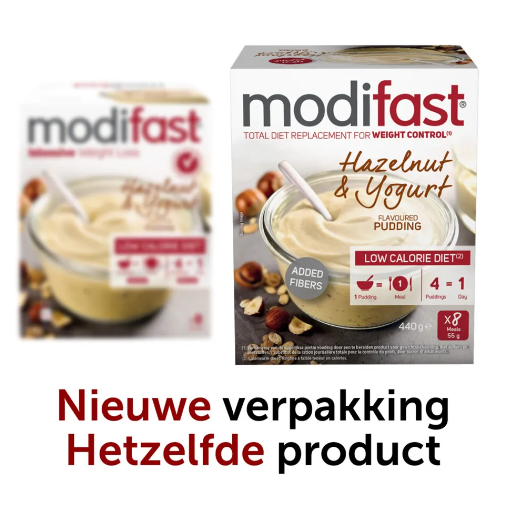 Intensive Pudding Yoghurt Hazelnoot 8 x 55 gr^Modifast New