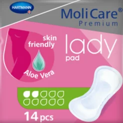 Incontinentie<Molicare Premium Lady Pad 2 Druppels 331 ml Absorptie 14 stuks