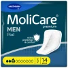 Incontinentie<Molicare Premium Men Pad 3 Druppels 406 ml Absorptie 14 stuks