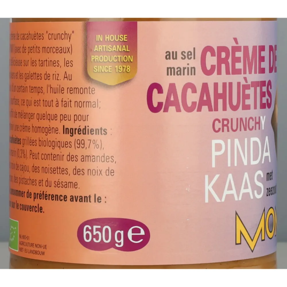 Clearance Pindakaas Crunchy Bio 650 gr Beleg