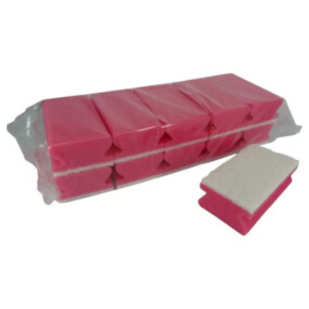 Schuursponsjes Krasvrij Easy Grip Roze 10 stuks^Multy