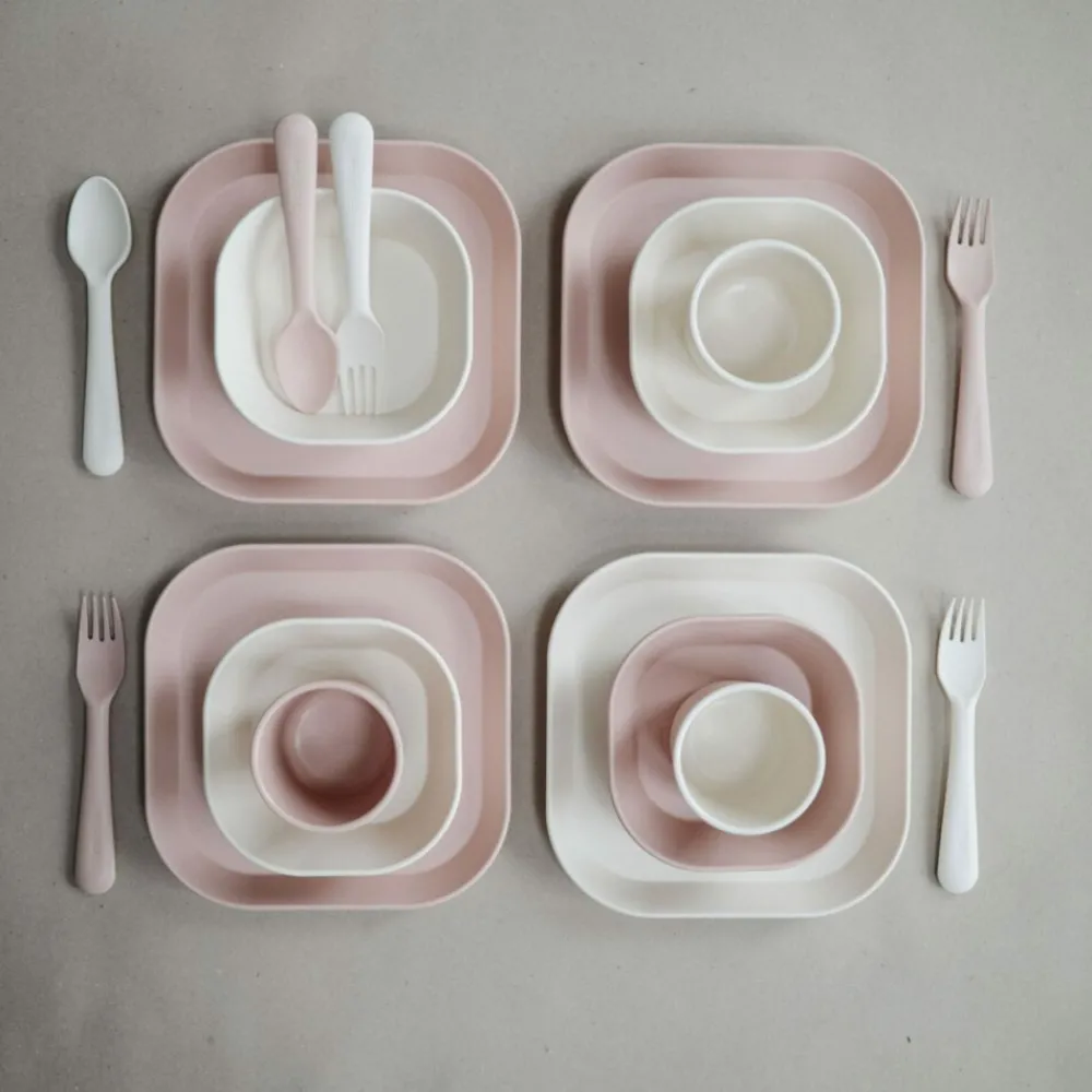 Clearance Kinderbestek Set Lepel en Vork Blush 1 set Servies & Drinkbekers