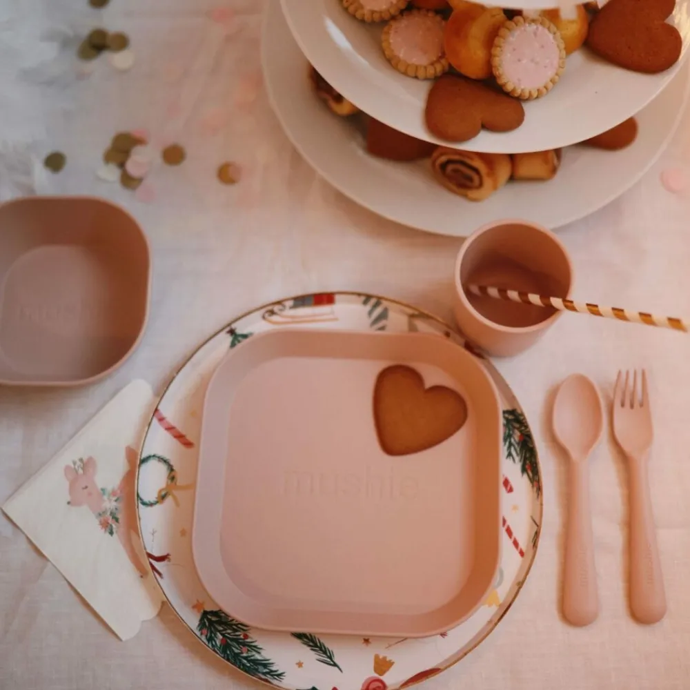 Clearance Kinderbestek Set Lepel en Vork Blush 1 set Servies & Drinkbekers