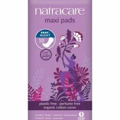 Maandverband Maxi Pads Nacht 10 stuks^Natracare Hot