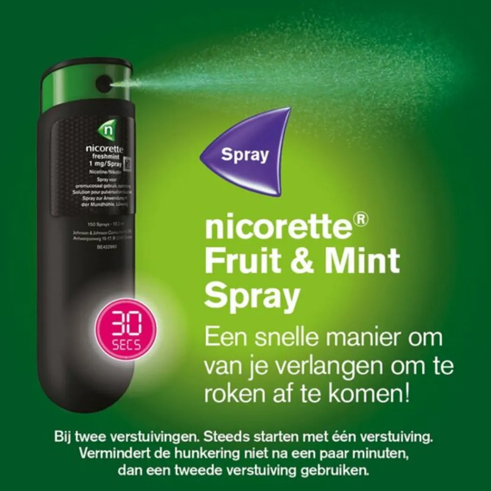 New Mondspray Fruit & Mint 1mg Duo 2 stuks Stoppen Met Roken