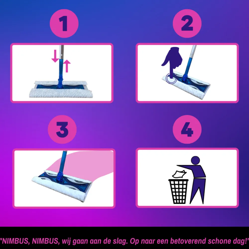 Dweilen<NIMBUS Magic Vloerdoekjes Navulling 40 stuks