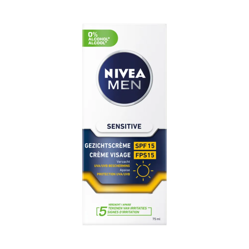Moisturizer Sensitive SPF 15 75 ml^NIVEA Men Outlet
