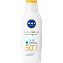 Lichaamsverzorging|Zonnebrand<NIVEA Sun Babies & Kids Sensitive Protect Zonnemelk SPF 50+ 200 ml