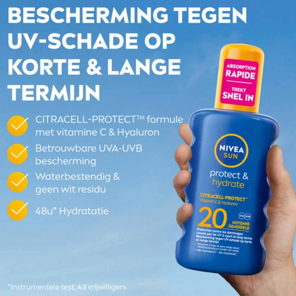 Protect & Hydrate Zonnespray SPF 20 200 ml^NIVEA Sun Hot