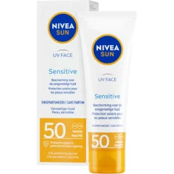 Zonbescherming<NIVEA Sun Sensitive Zonnecrème Gezicht SPF 50+ 50 ml