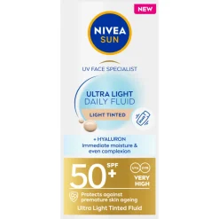 New UV Face Specialist Ultra Light Daily Fluid Light Tinted SPF 50+ 40 ml Zonbescherming