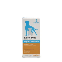 Exitel Plus Ontworming Tabletten Hond vanaf 0,5 kg 2 tabletten Vlo, Teek & Worm