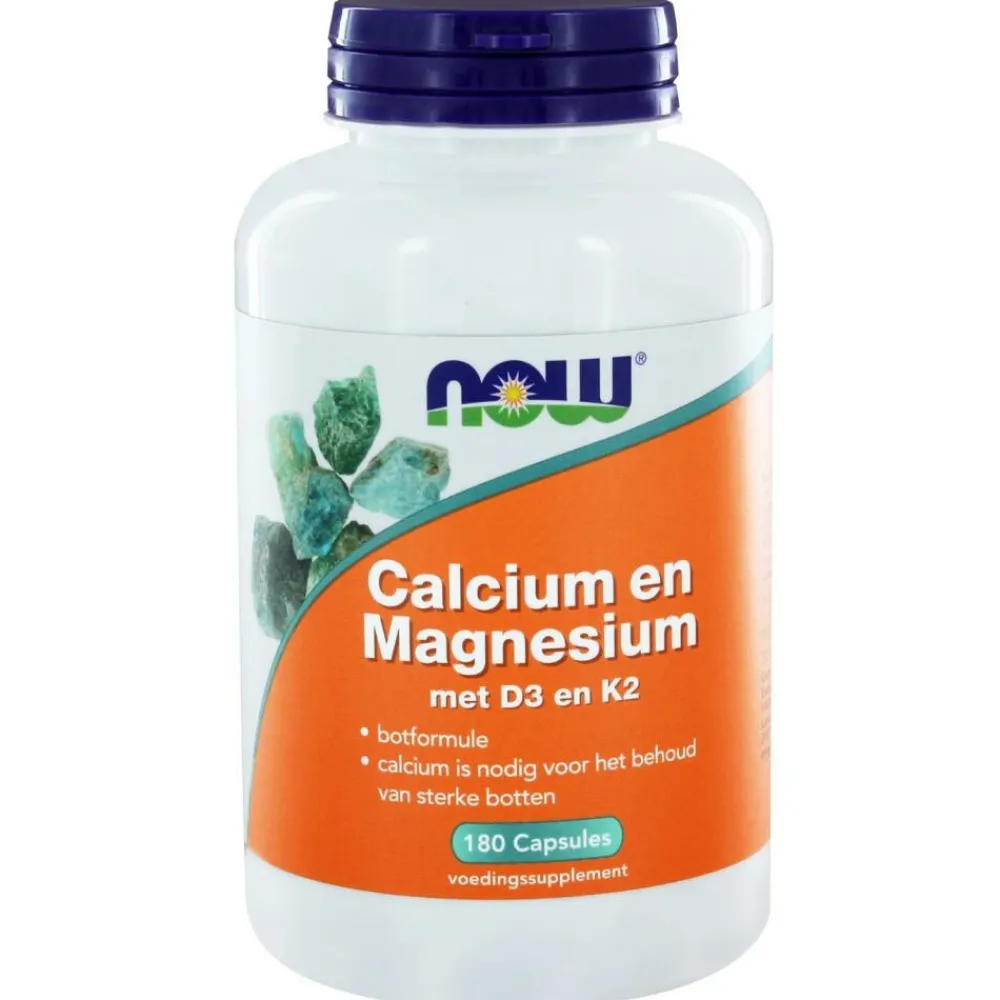 Mineralen<NOW Calcium Magnesium Dk 180 capsules