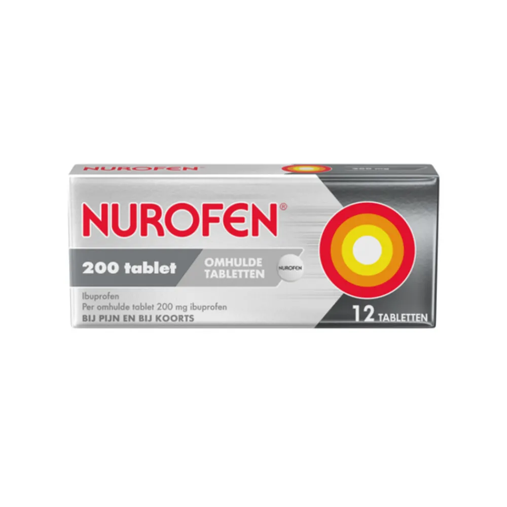 Pijnstillend<Nurofen Ibuprofen 200mg 12 tabletten
