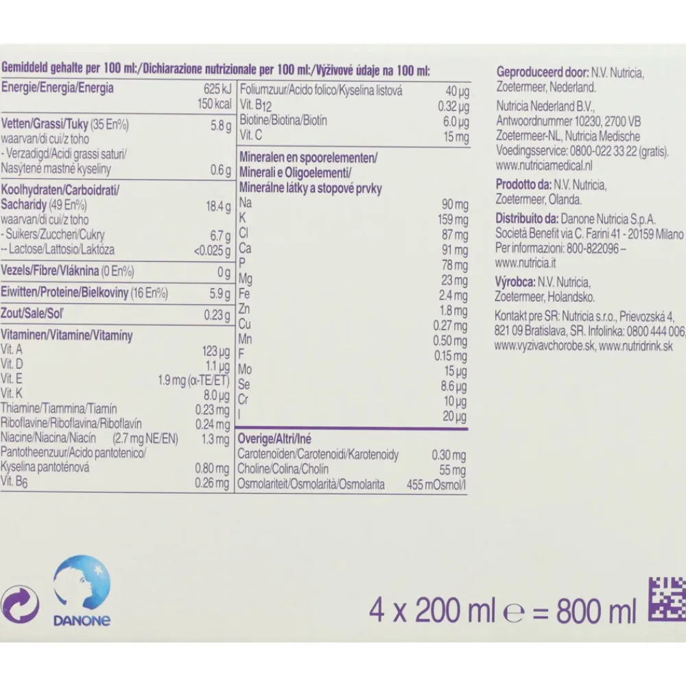 Dranken|Glutenvrij<Nutricia Nutridrink Banaan 4 x 200 ml