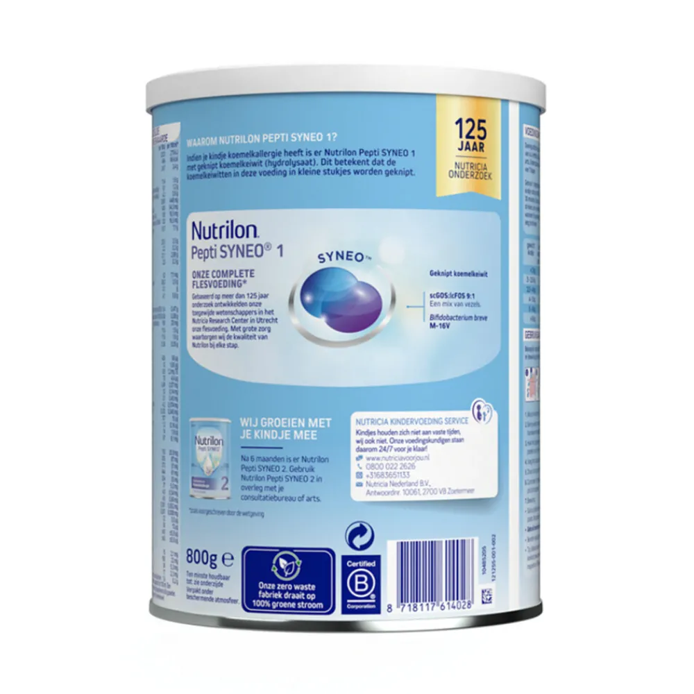 Pepti Syneo 1 Koemelkallergie 800 gr^Nutrilon Hot