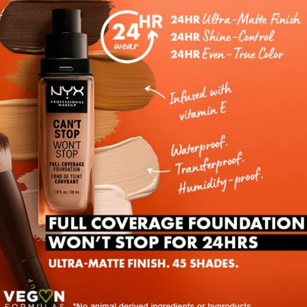 NYX Can't Stop Won't Stop Foundation True Beige 30 ml^NYXr Hot