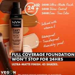 NYX Can't Stop Won't Stop Foundation Light Porcelain 30 ml^NYXr Online