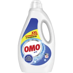 Wasmiddel<OMO Vloeibaar Wasmiddel Wit 75 Wasbeurten 3750 ml