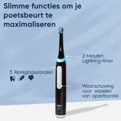 Tandenborstels<Oral-B Elektrische Tandenborstel iO 3 Duo Zwart & Blauw 1 set