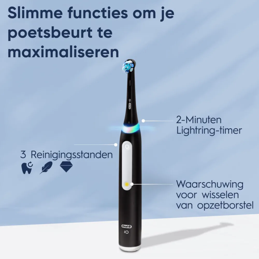 Tandenborstels<Oral-B Elektrische Tandenborstel iO 3 Duo Zwart & Blauw 1 set