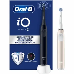 Elektrische Tandenborstel iO 2 Duo Zwart & Roze 1 set^Oral-B Hot