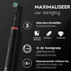 Tandenborstels<Oral-B Elektrische Tandenborstel Pro 3 3900 Duo Zwart & Roze 1 set