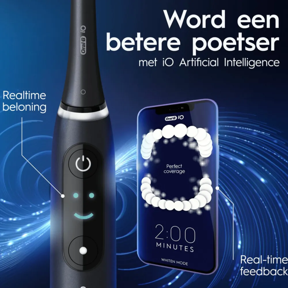 Tandenborstels<Oral-B Elektrische Tandenborstel iO 8 Duo Violet & Zwart 1 set