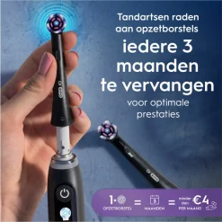 Tandenborstels<Oral-B Opzetborstels iO Radiant White Zwart 8 stuks
