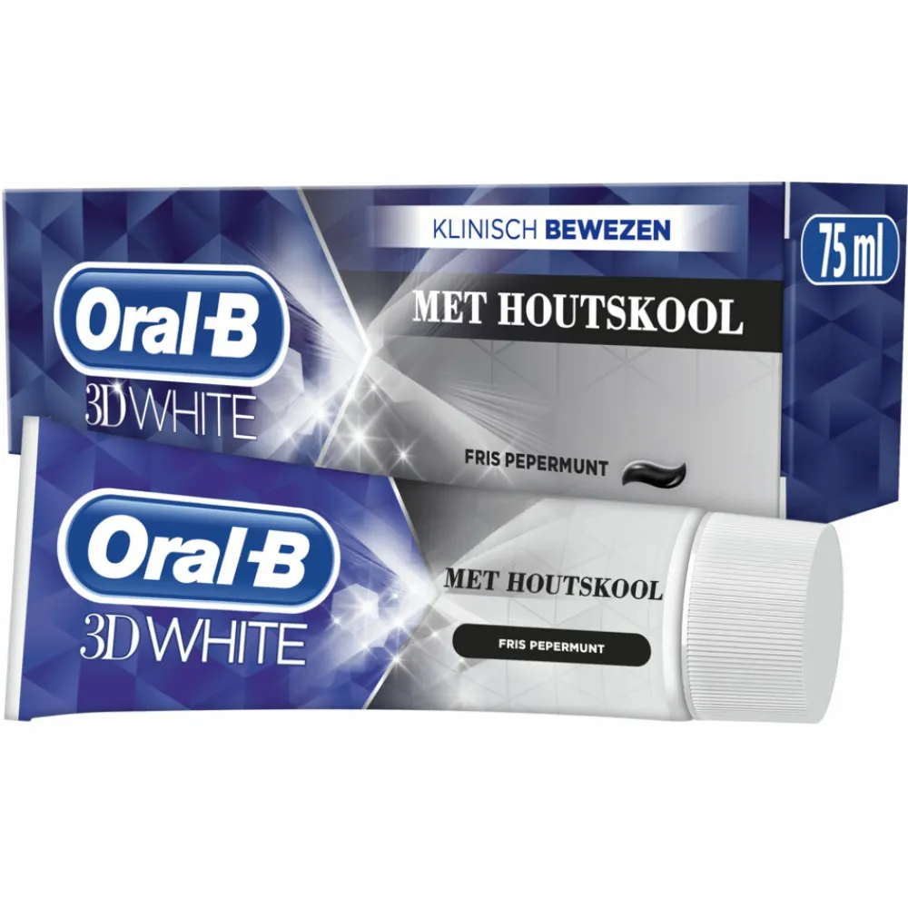 Spoelen & Poetsen<Oral-B Tandpasta 3D White Houtskool 75 ml