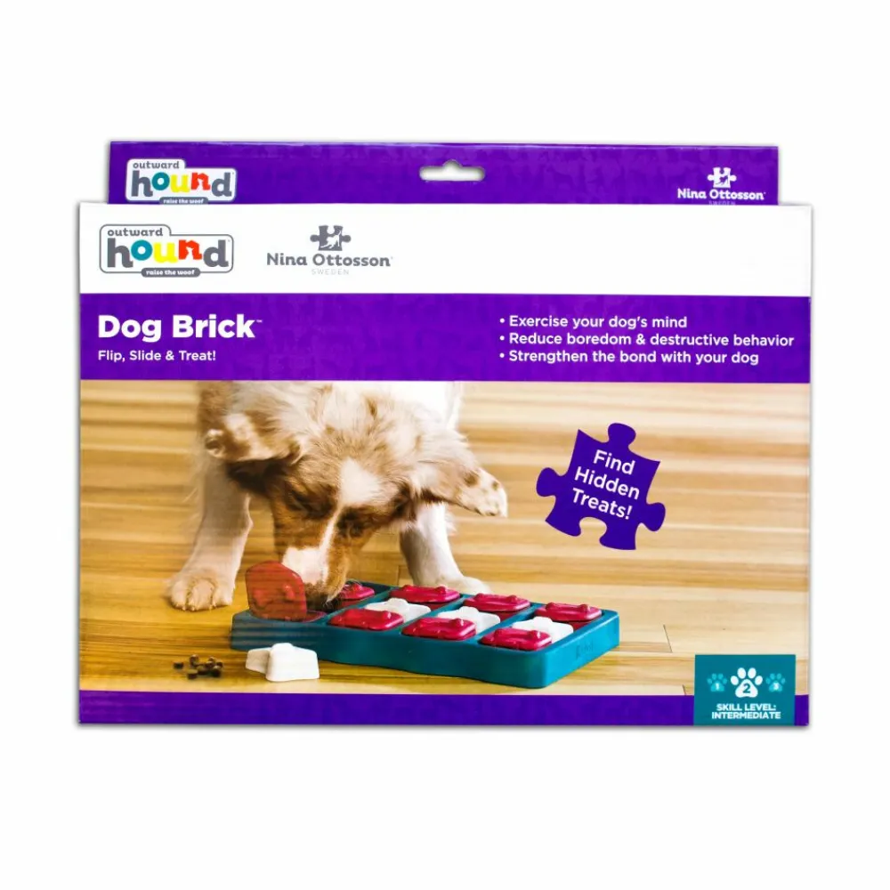 Nina Ottosson Dog Brick Kunststof Blauw 31,5 x 21 x 4 cm^Outward Hound Discount
