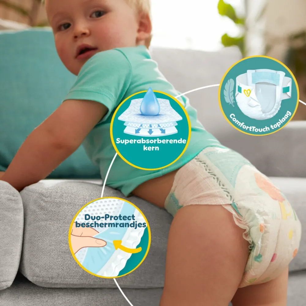 Luiers<Pampers Baby Dry Luiers Maat 7 (15 kg+) 132 stuks