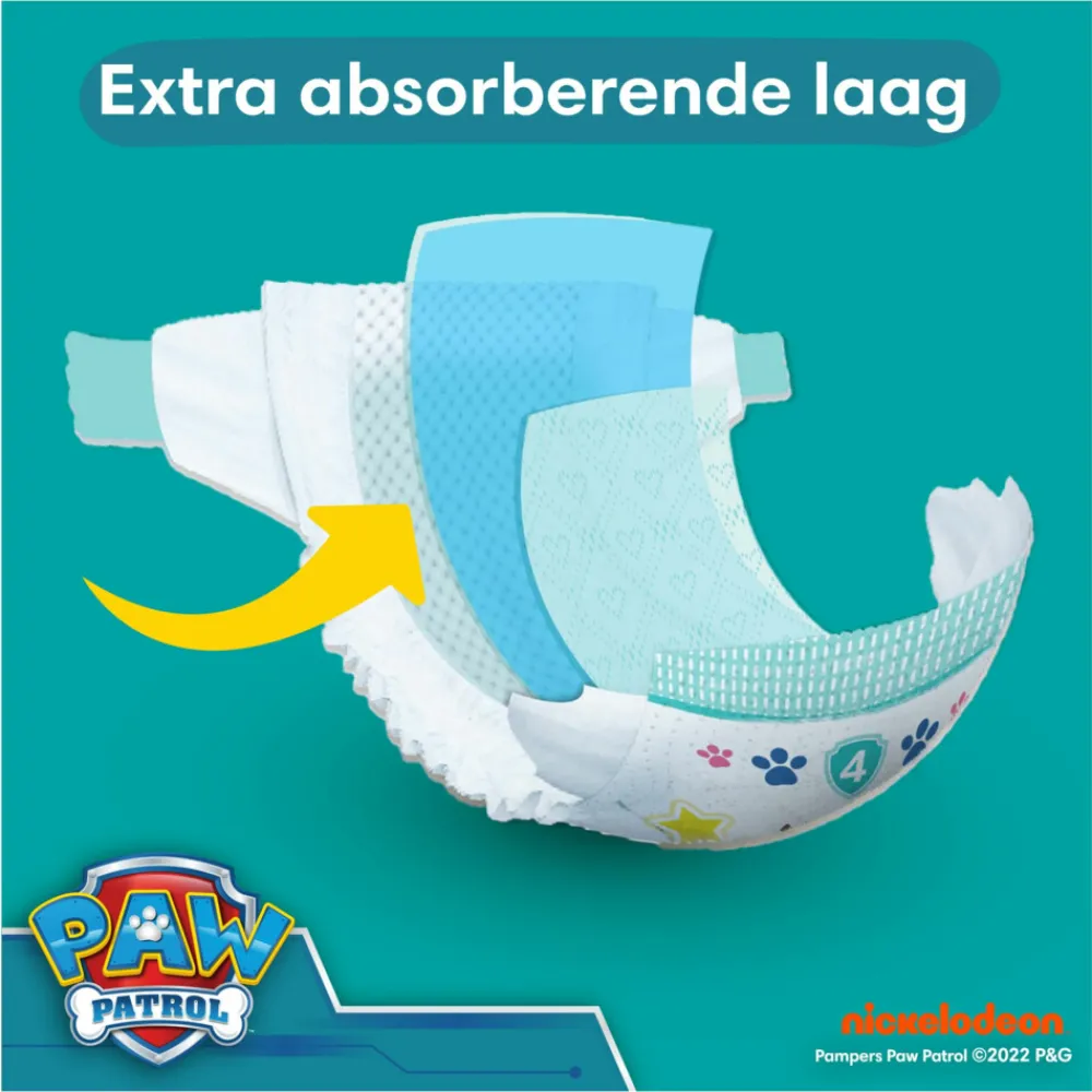 Baby Dry Luiers Paw Patrol Maat 5 (11-16 kg) 186 stuks^Pampers Clearance