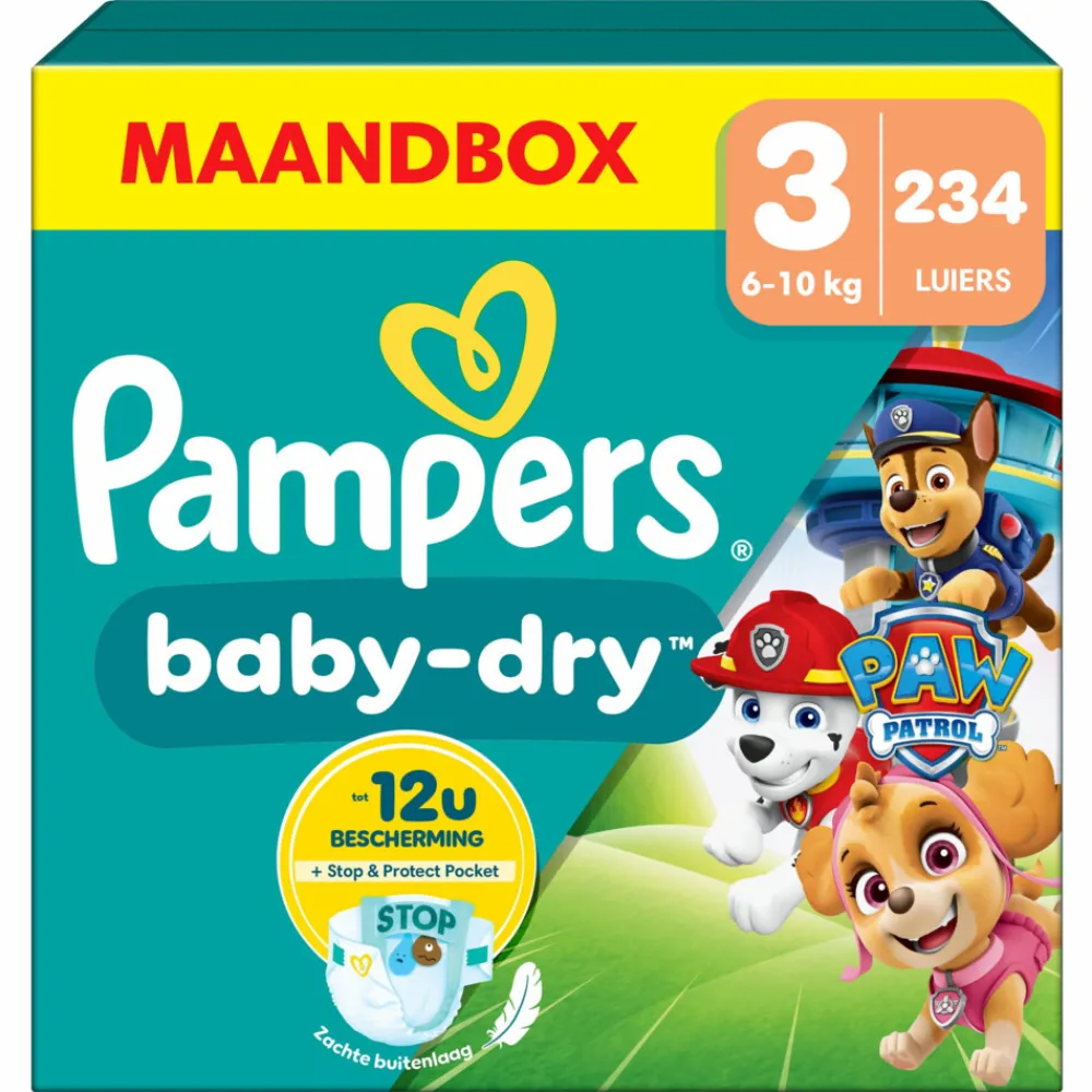 Baby Dry Luiers Paw Patrol Maat 3 (6-10 kg) 234 stuks^Pampers Clearance
