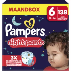 Baby Dry Night Pants Luierbroekjes Maat 6 (13kg+) 138 stuks^Pampers Outlet