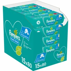 Billendoekjes Fresh Clean Navulpak 15x80 = 1200 stuks Babydoekjes