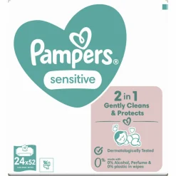 Outlet Billendoekjes Sensitive Navulpak 24x52 = 1248 stuks Babydoekjes