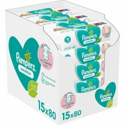 Billendoekjes Sensitive 15x80 = 1200 stuks^Pampers Online