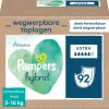 Luiers<Pampers Harmonie Hybrid Wegwerpbare Toplagen Extra Absorberend 92 stuks
