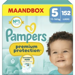 Luiers<Pampers Premium Protection Luiers Maat 5 (11-16 kg) 152 stuks