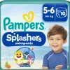 Luiers<Pampers Splashers Zwemluiers Maat 5-6 (14 kg+) 10 stuks