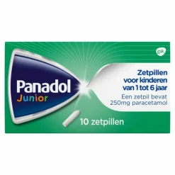 Hot Junior Zetpillen 250 mg 1 jaar - 6 jaar 10 stuks Geneesmiddelen|Pijnstillend