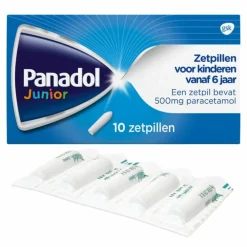 Junior Zetpillen 500 mg 6 jaar - 12 jaar 10 stuks^Panadol Best