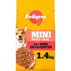Hondenvoer<Pedigree Adult Hondenbrokken Mini Rund 1,4 kg