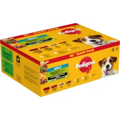 Hondenvoer<Pedigree Adult in Saus Mix Selection Maaltijdzakjes Multipack 80 x 100 gr