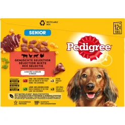 Sale Senior Honden Natvoer Vlees en Gevogelte in Gelei 12 x 100 gr Hondenvoer