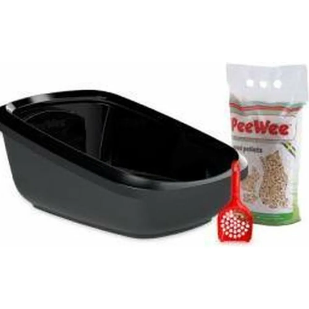 Startpakket EcoGranda XXL Zwart - Antraciet 66,5 x 48,5 x 28 cm Kattenbakken & Toebehoren