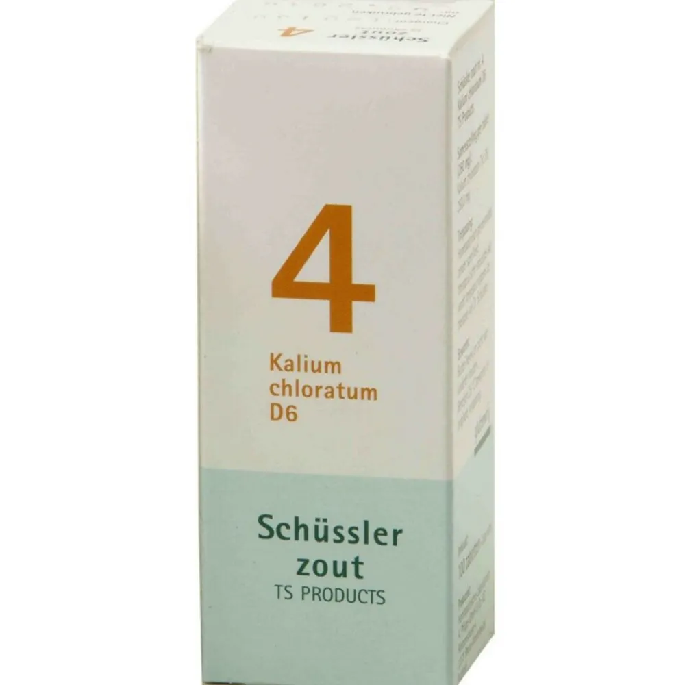 Clearance Schussler Zout nr 4 Kalium Chloratum D6 100 tabletten Homeopathische Geneesmiddelen Enkelvoudig