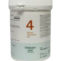 Schussler Zout nr 4 Kalium Chloratum D6 1000 tabletten^Pfluger Best