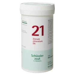 New Schussler Zout nr 21 Zincum Chloratum D6 400 tabletten Homeopathische Geneesmiddelen Enkelvoudig